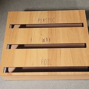 Organizer for Aluminum foil, plastic wrap and wax paper.
